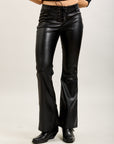 Toxik3 faux leather bootcut pants with lace closure