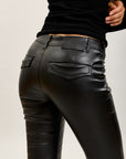 Toxik3 faux leather bootcut pants with lace closure