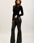 Toxik3 faux leather bootcut pants with lace closure