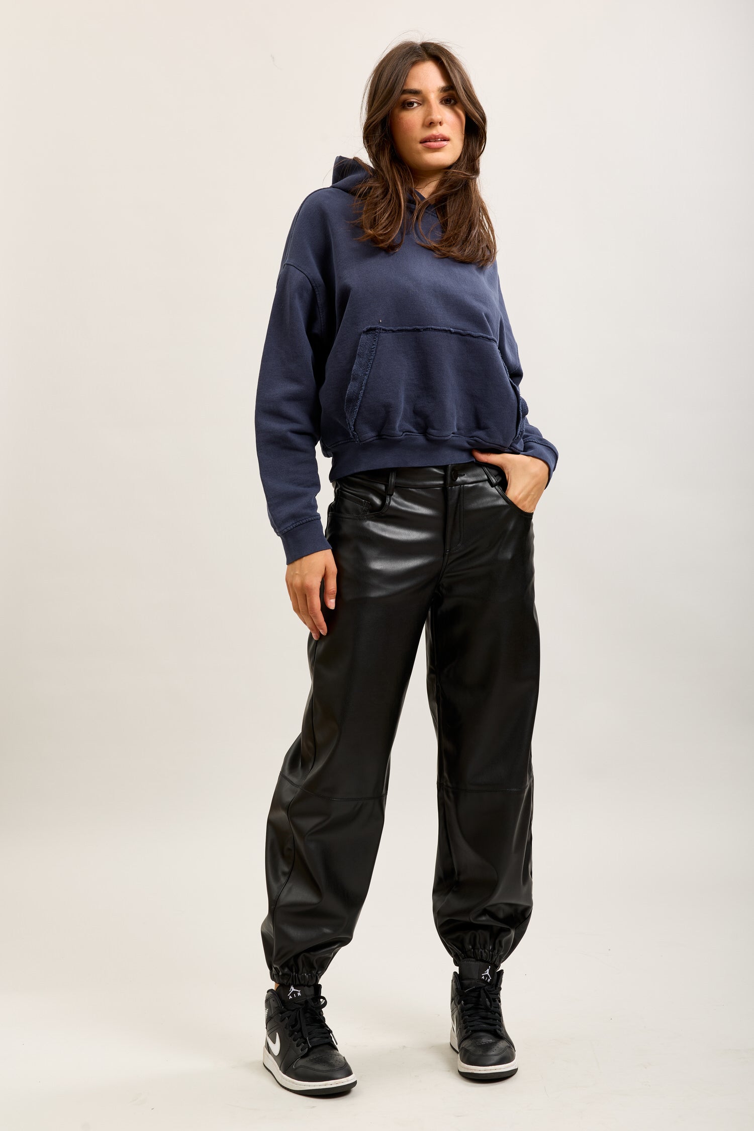 Toxik3 faux leather balloon pants
