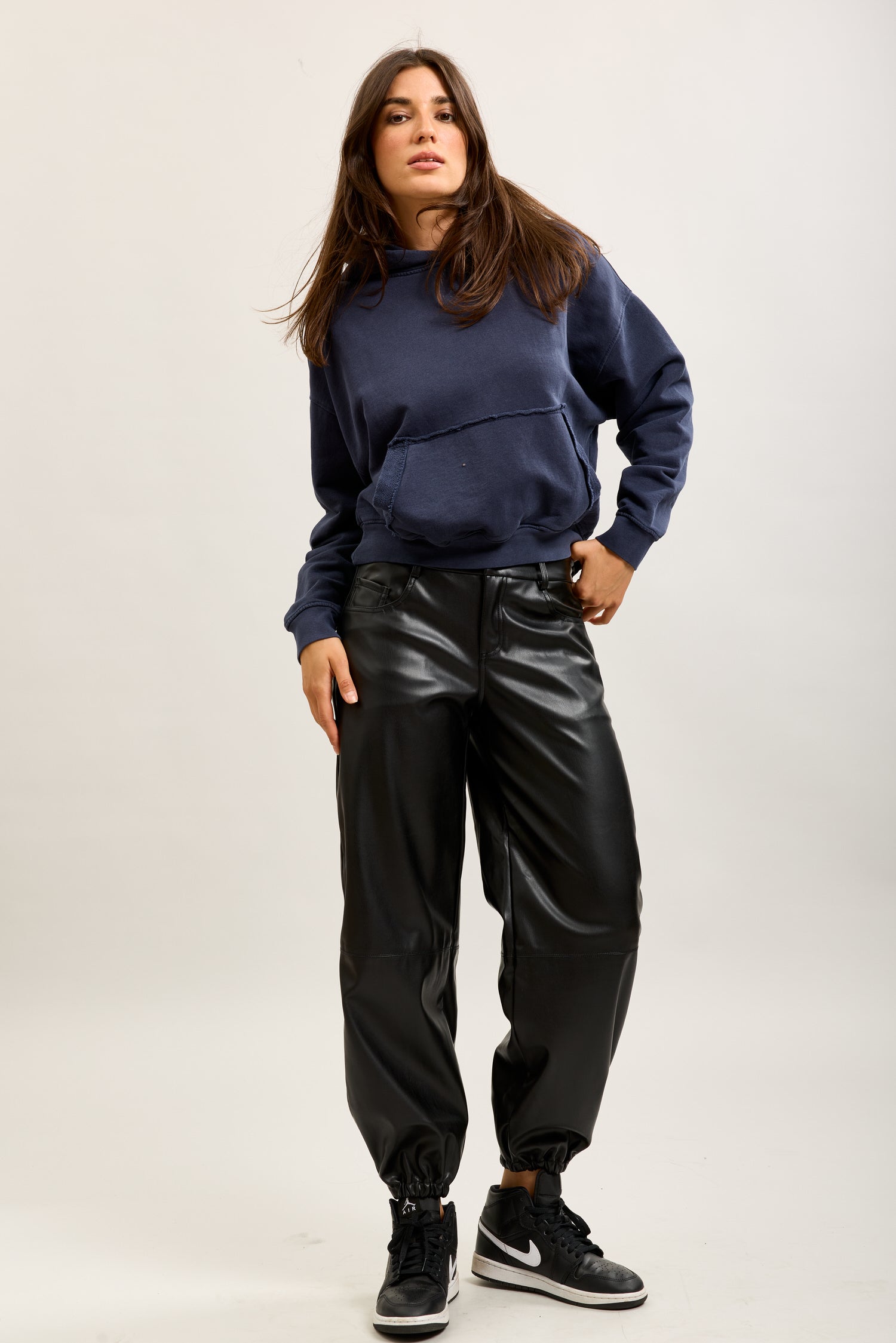 Toxik3 faux leather balloon pants