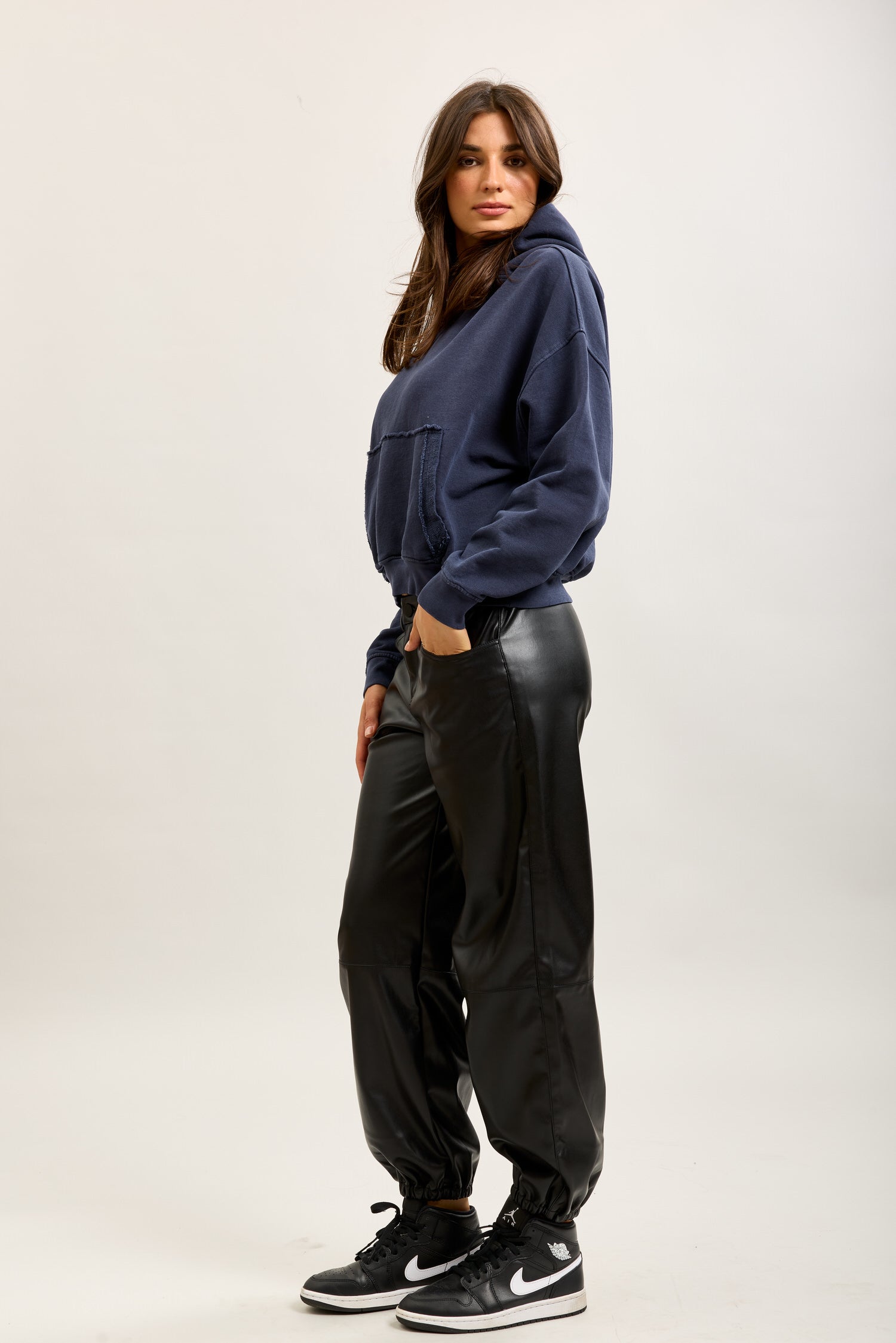 Toxik3 faux leather balloon pants