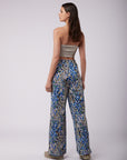 Toxik3 pantalon wide Lyocell imprimé noeud