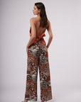 Toxik3 pantalon wide Lyocell imprimé noeud