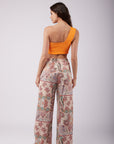 Toxik3 pantalon wide Lyocell imprimé noeud
