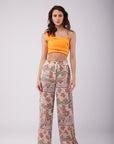 Toxik3 pantalon wide Lyocell imprimé noeud
