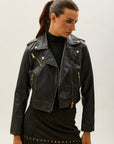 Toxik3 faux crop biker jacket