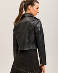 Toxik3 faux crop biker jacket