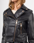 Veste biker crop simili - Bady
