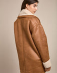 Manteau double face camel moutonné - Maud