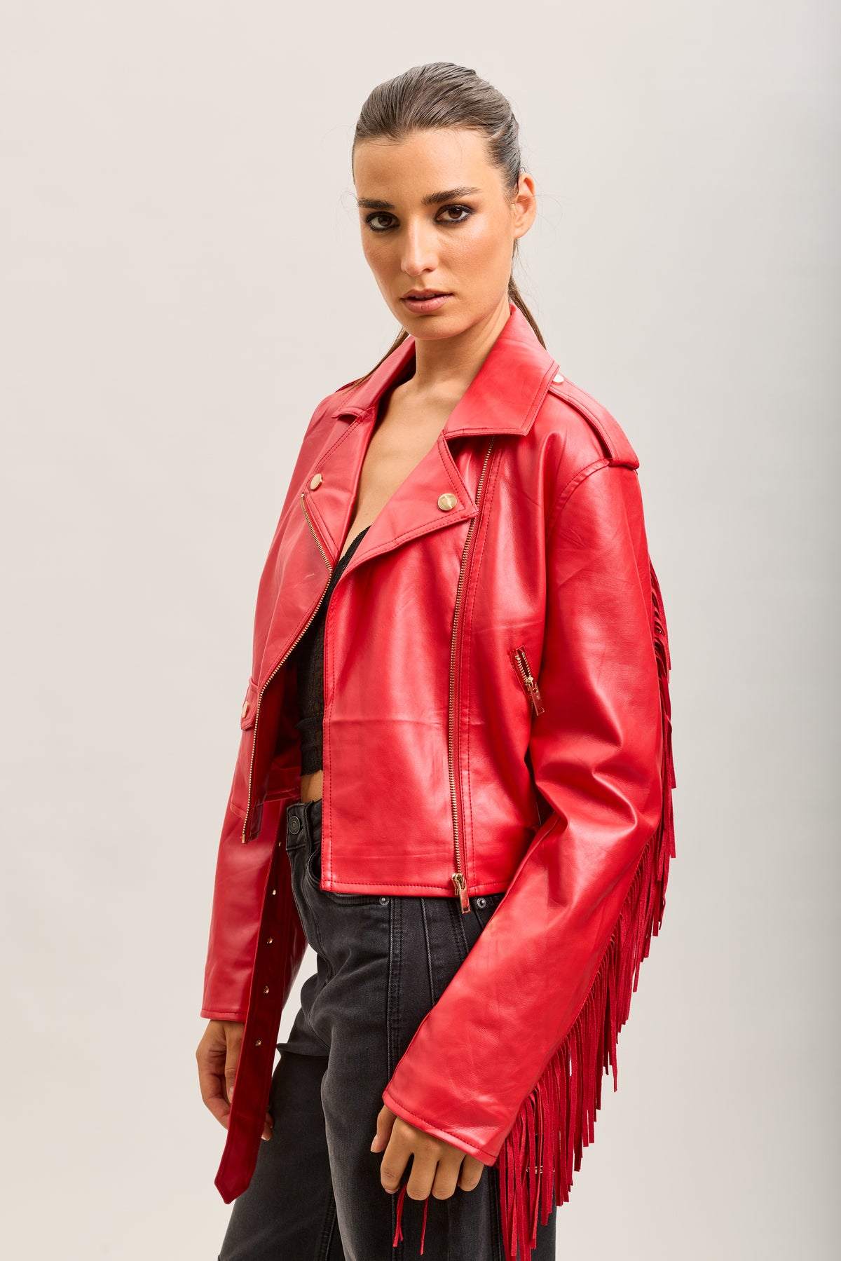 Jacke mit künstlichen Fransen von Toxik3