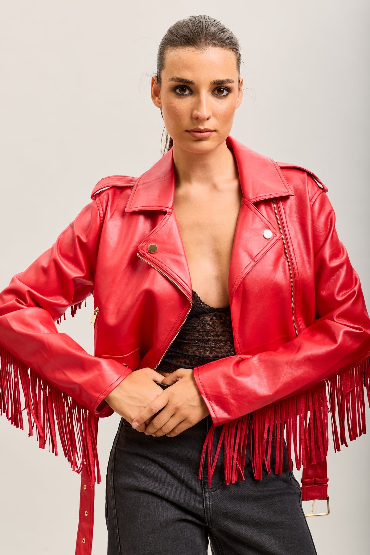 Jacke mit künstlichen Fransen von Toxik3
