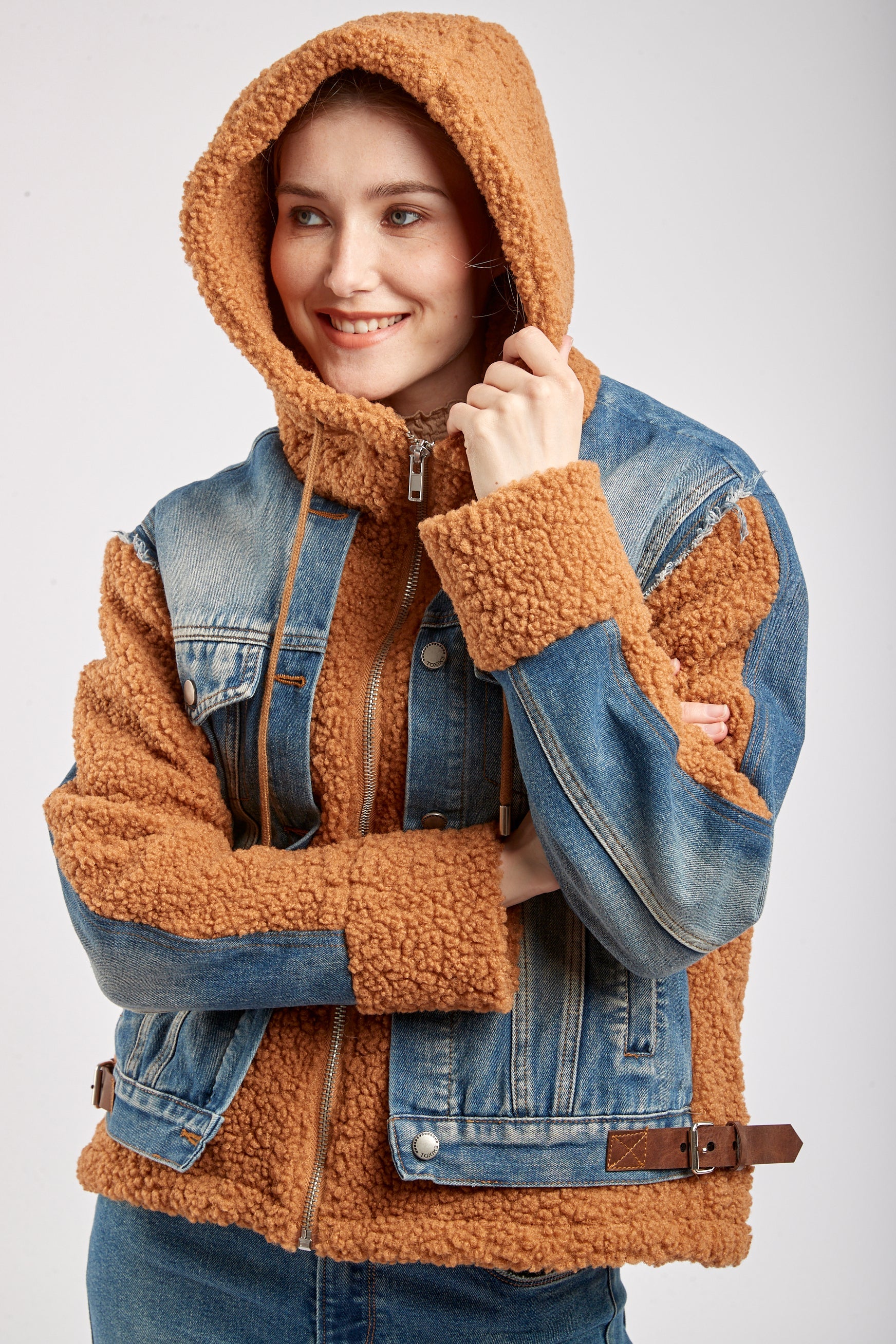 Hot bi -material jacket with hooded - Buddy