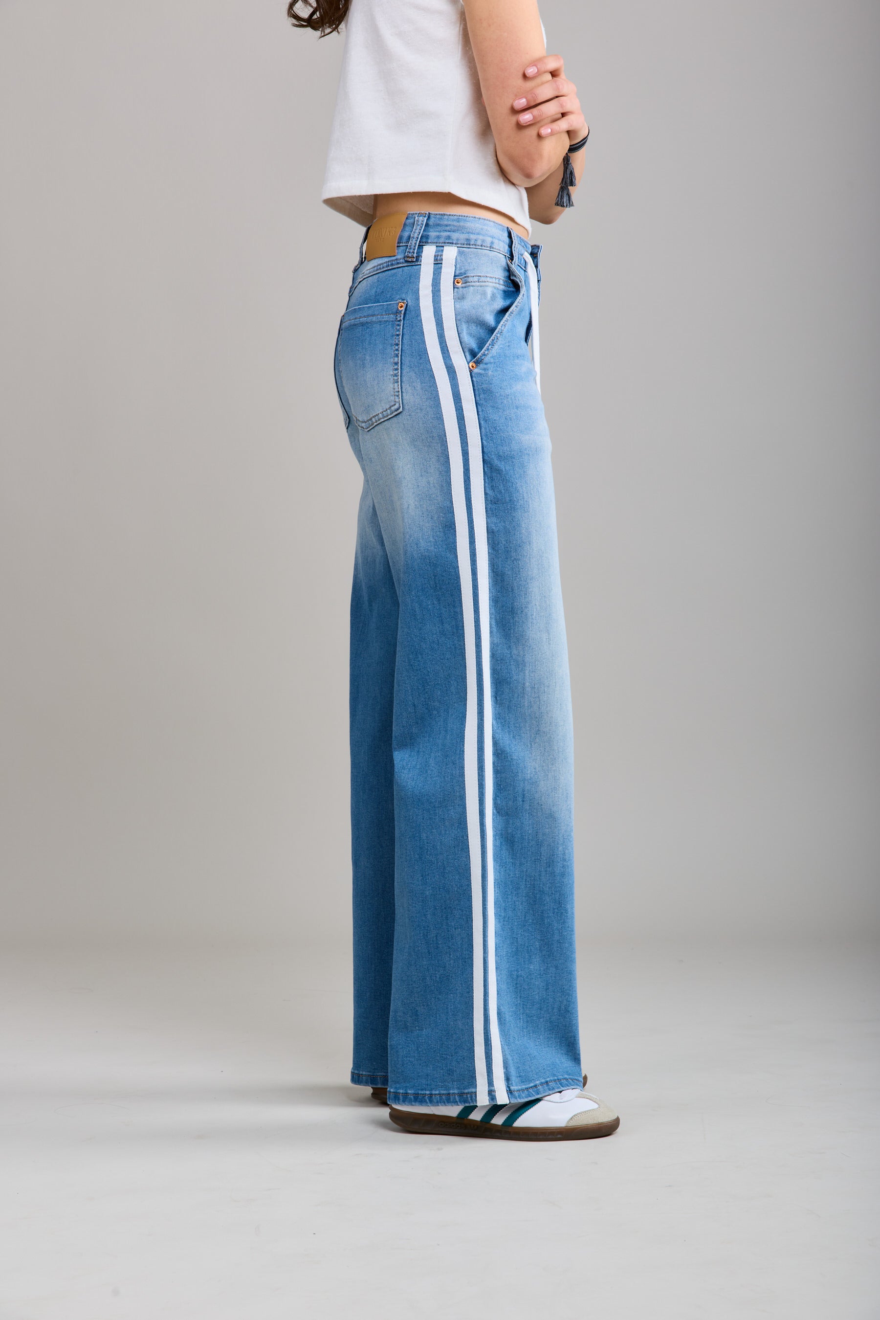 Toxik3 pantalon jean wide délavé denim stretch sport