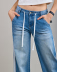 Toxik3 pantalon jean wide délavé denim stretch sport