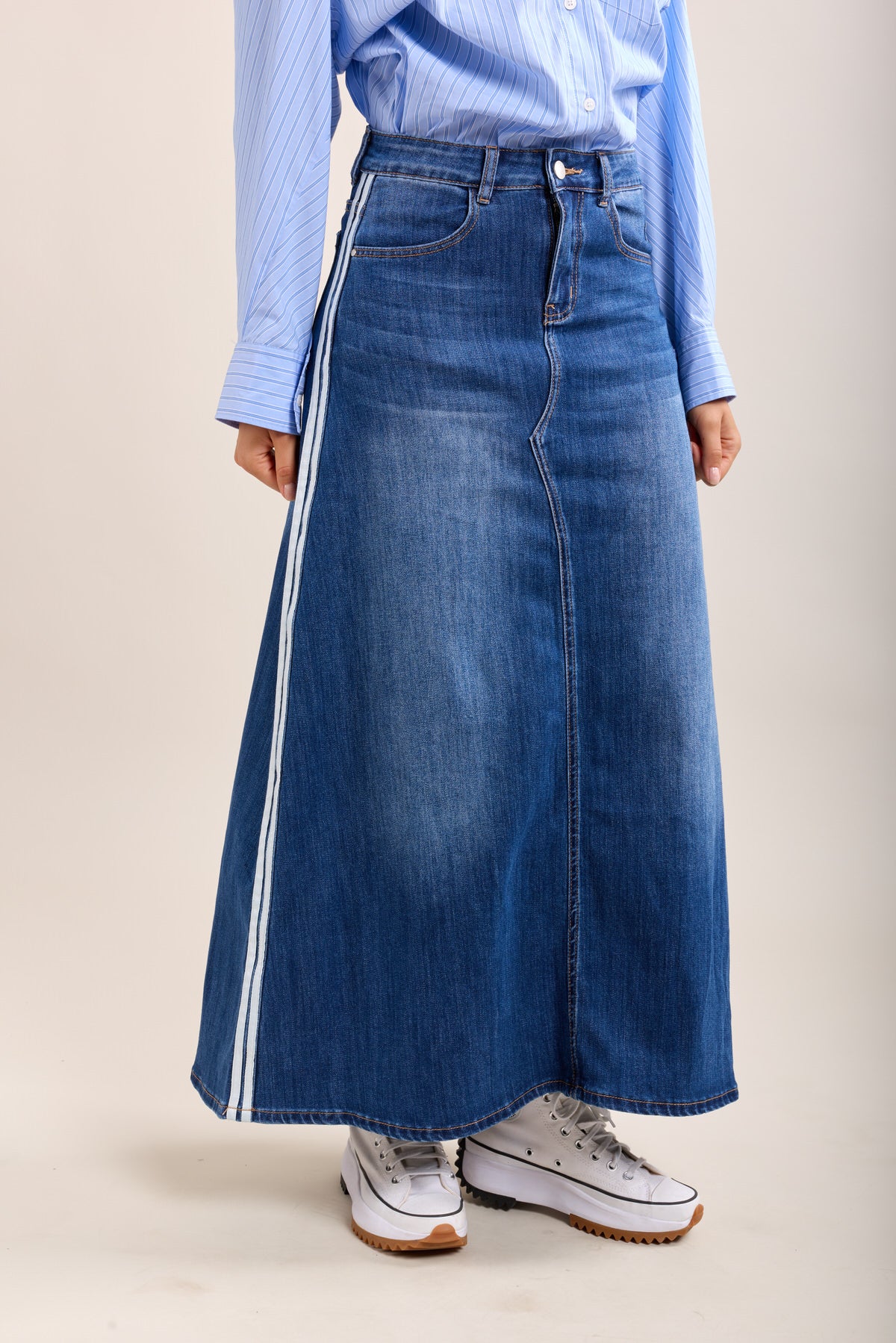 Toxik3 Langflarter Rock hohe Taille