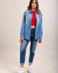 Toxik3 chemise en jean motifs brodés coeur