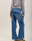 Toxik3 pantalon jean wide poches plaquées brodées