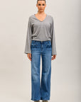 Toxik3 pantalon jean wide poches plaquées brodées