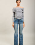 Toxik3 Bootcut-Jeanshose aus Stretch-Denim mit Nieten