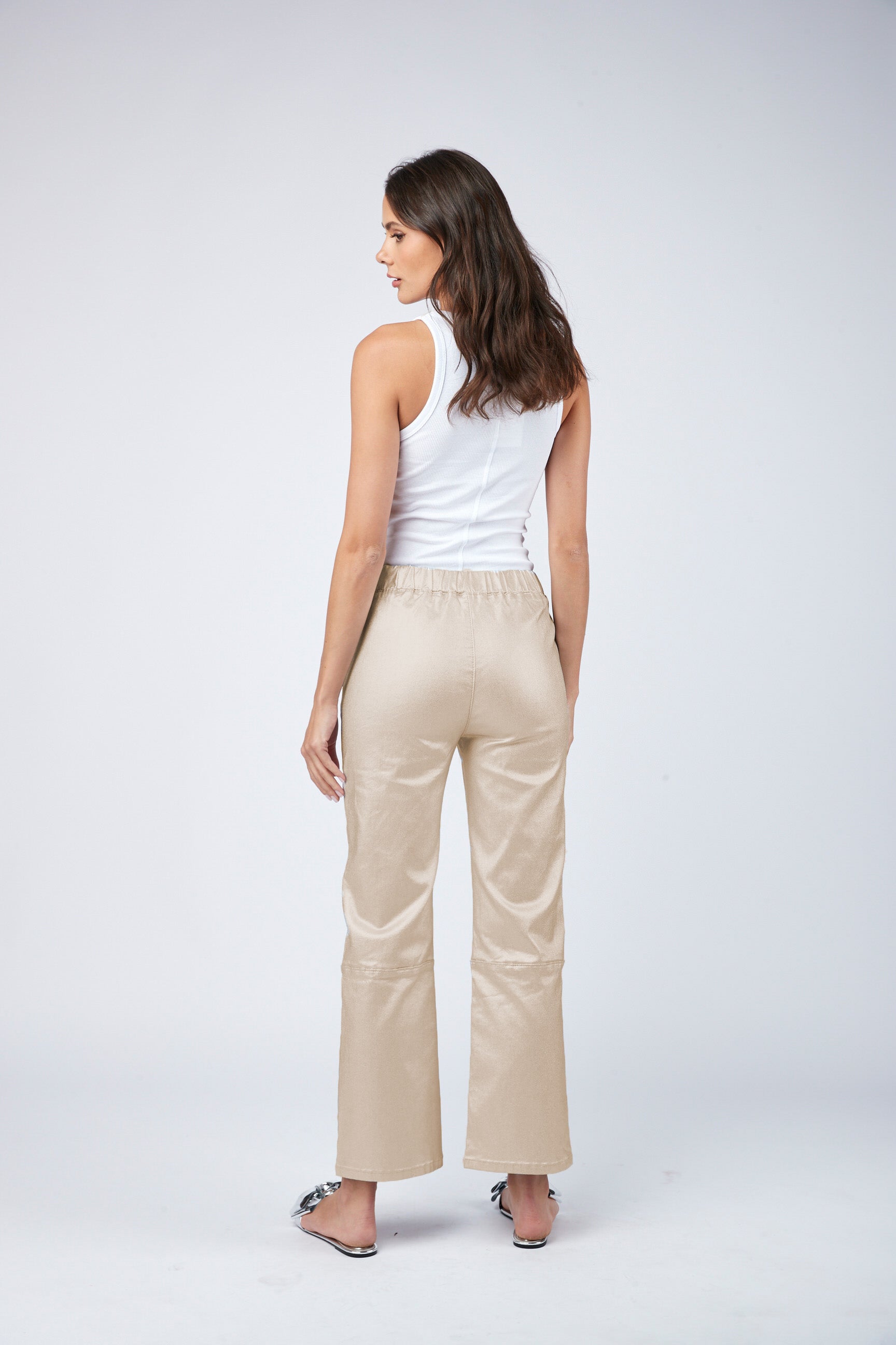 Pantalon enduit chrome- Vintage