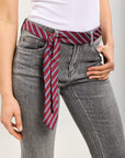 Toxik3 bootcut cropped denim pantalones vaqueros elásticos accesorio para corbata