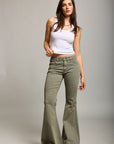 Pantalones vaqueros acampanados de denim elástico Toxik3
