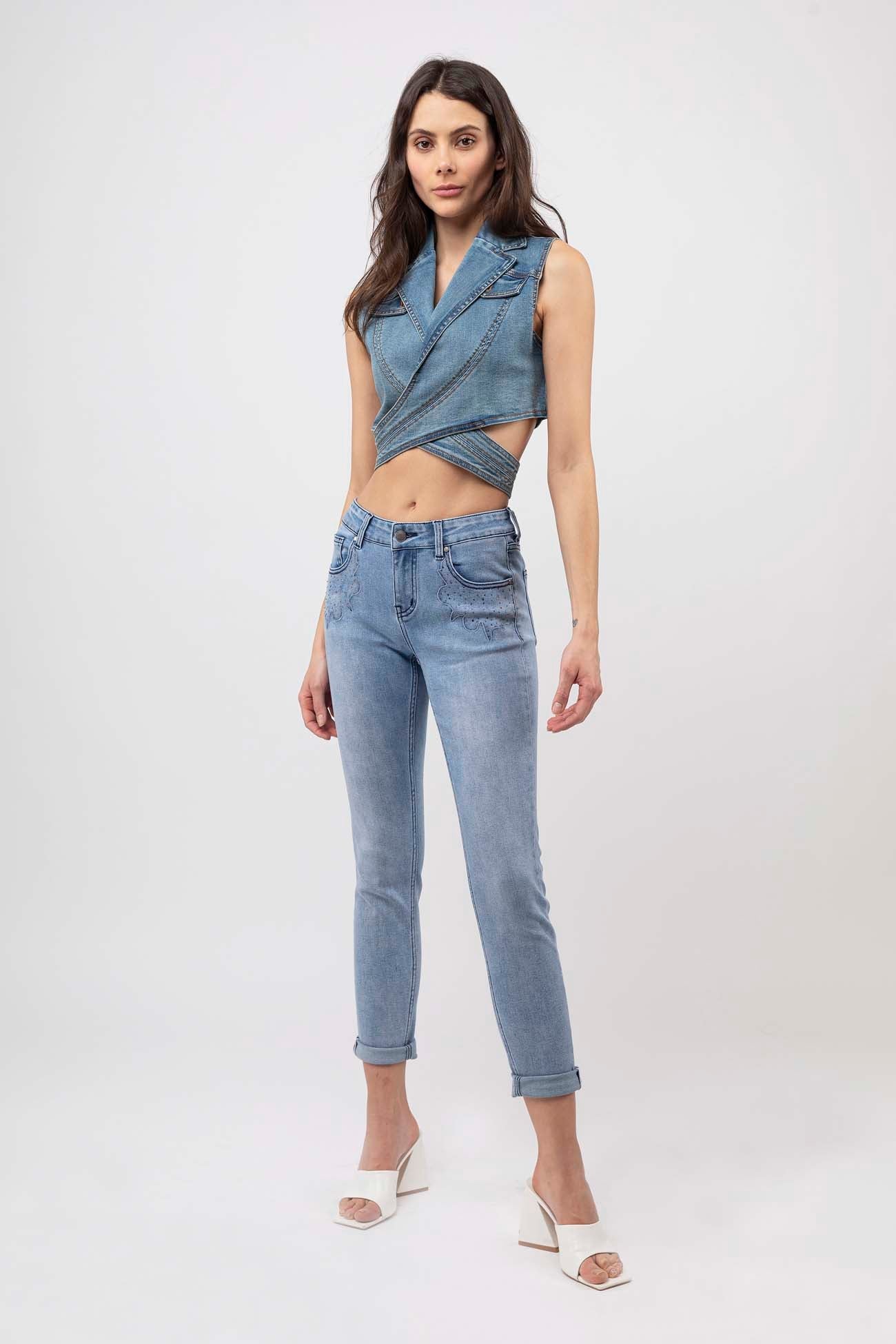 Jeans details Crystal Pockets - West