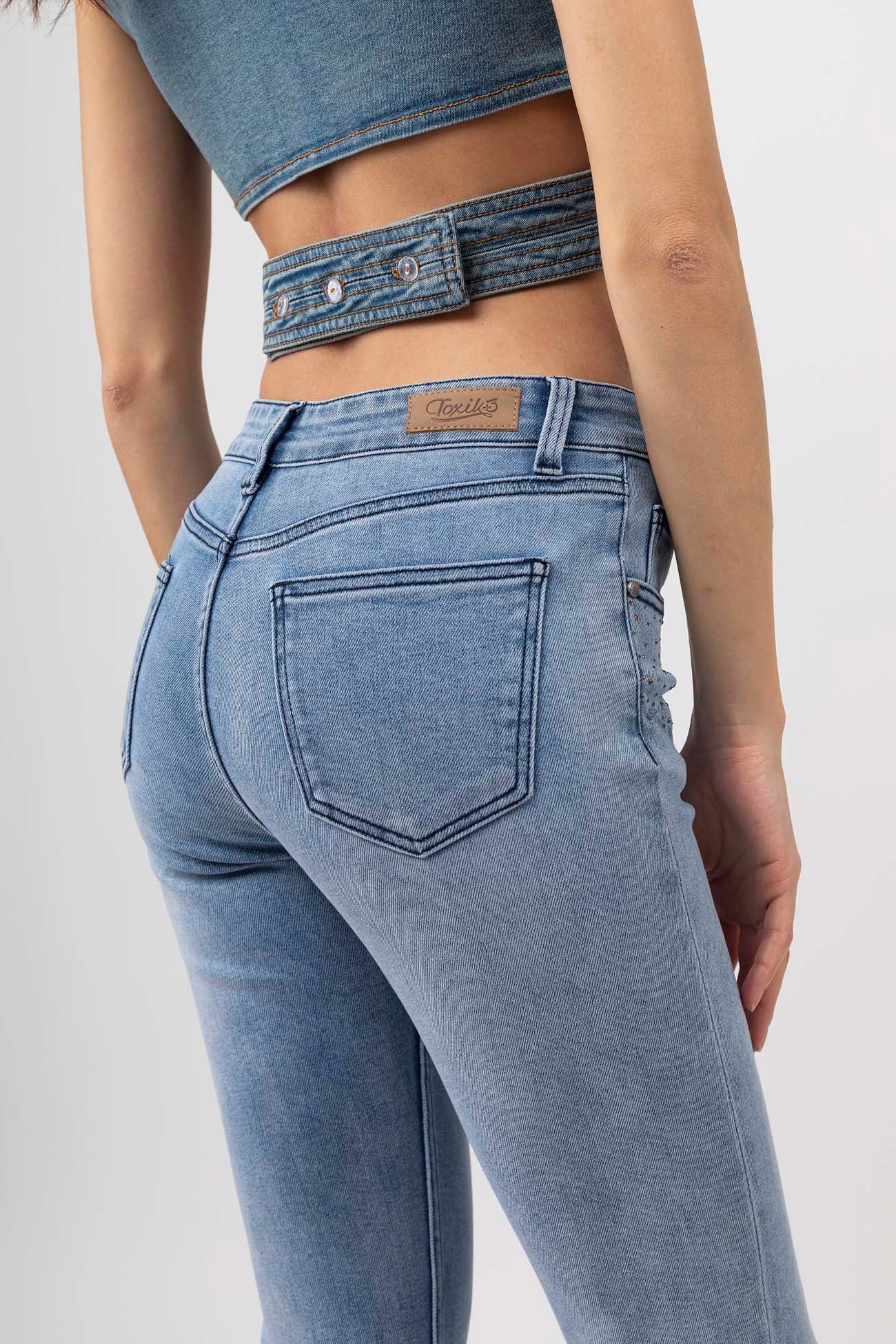 Jeans Details Kristalltaschen - West