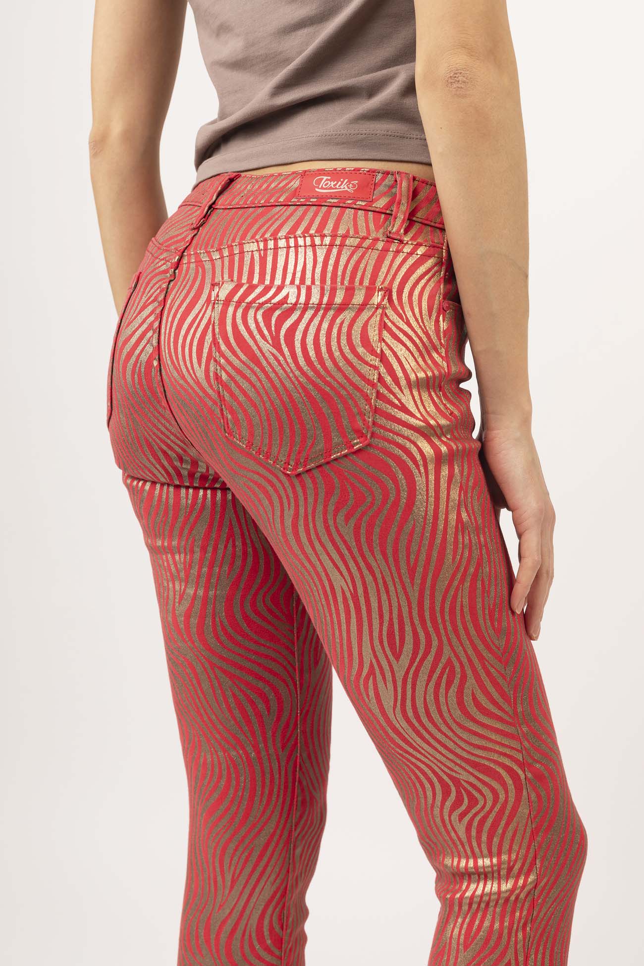 Red print pants - Solène