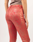 Pantalon imprimé rouge - Solène