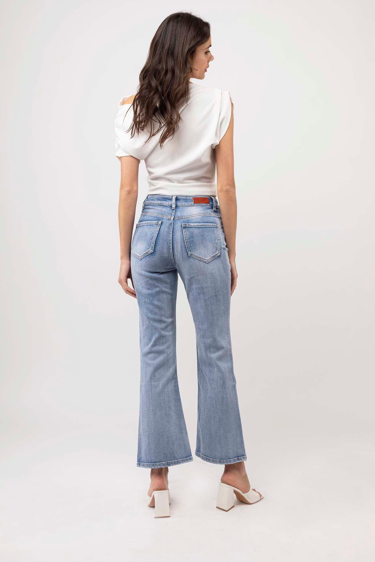 Jean flare détail zip avant - Dolly - TOXIK3