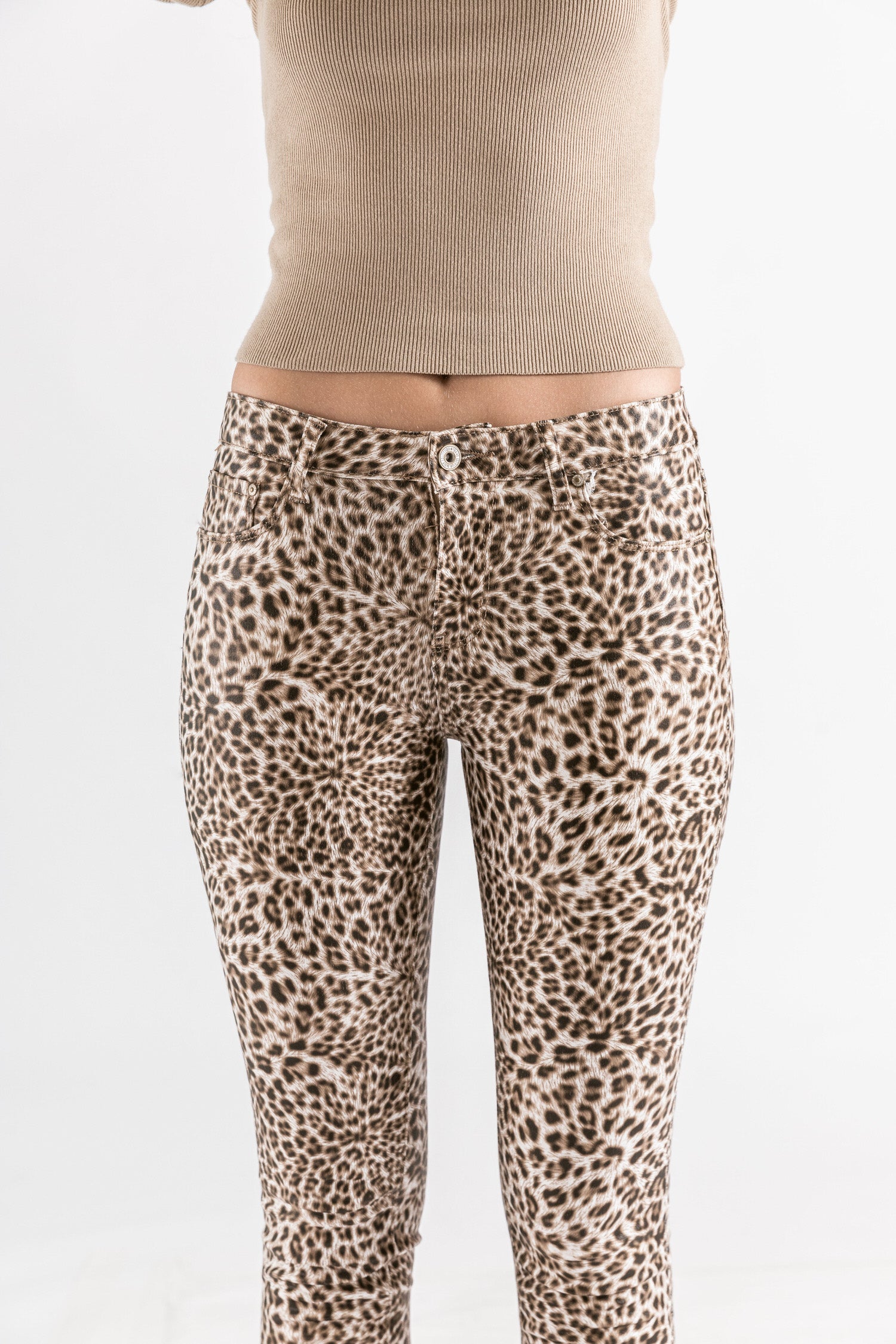 Leopardo - Pantalones recubiertos impresos de Loula