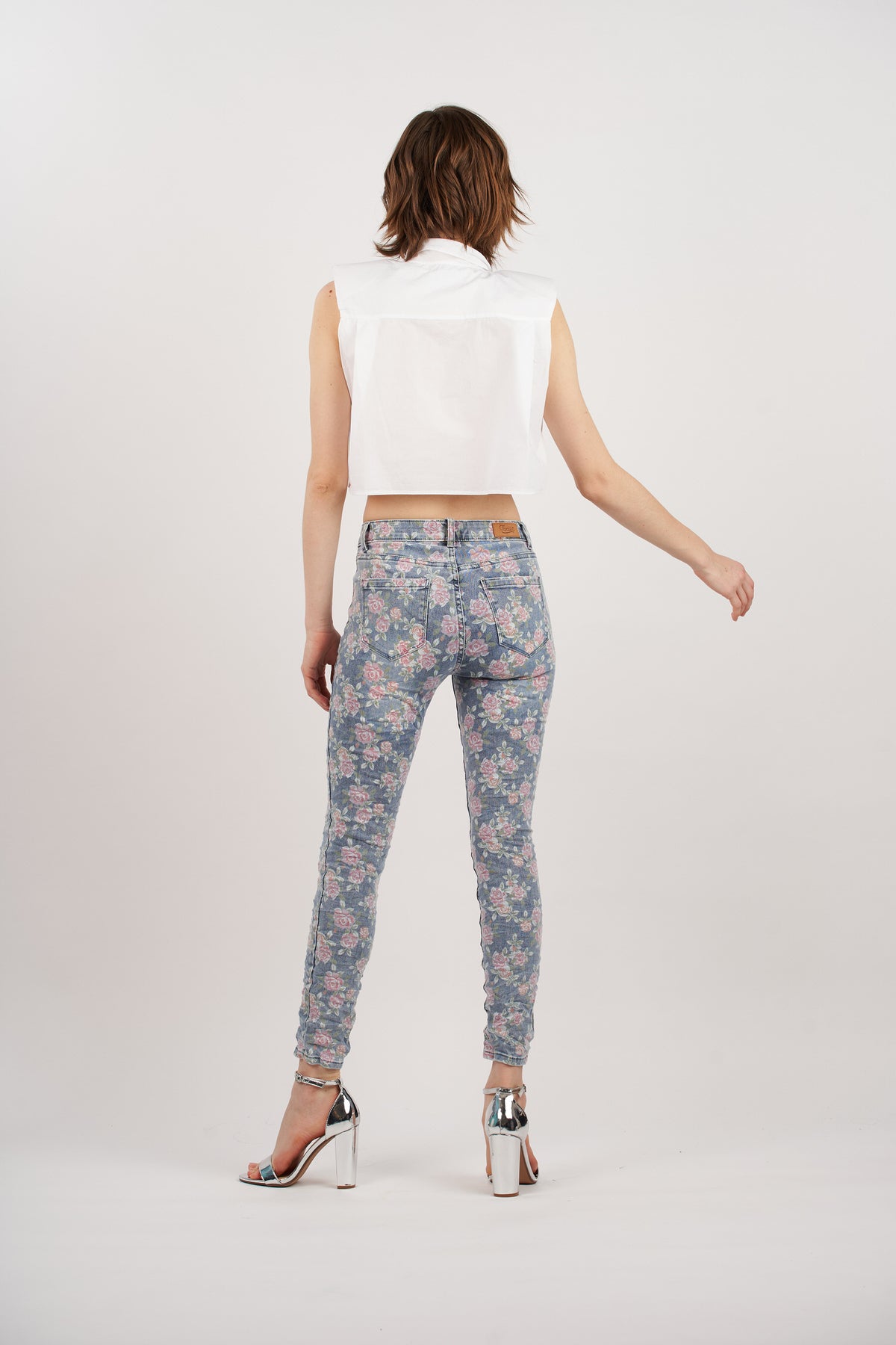 Jeans mit Blumendruck - Cora