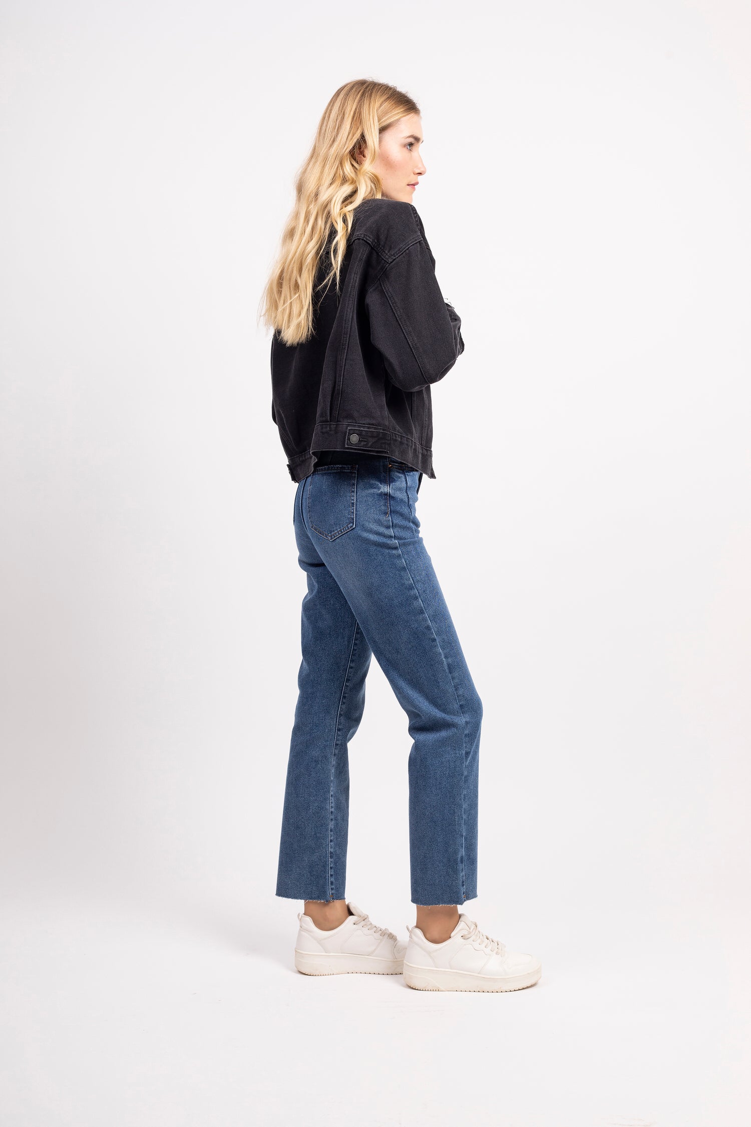 Pantalon jean taille haute - Marie