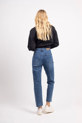 Pantalon jean taille haute - Marie