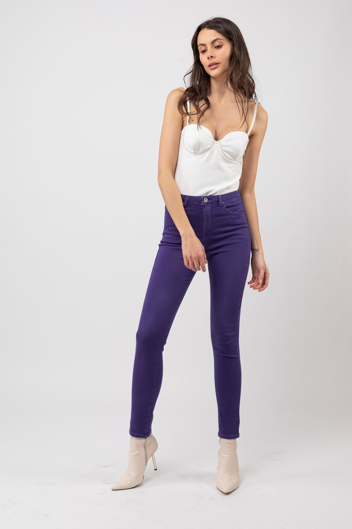 Pantalon taille haute Solaria - Purple rain
