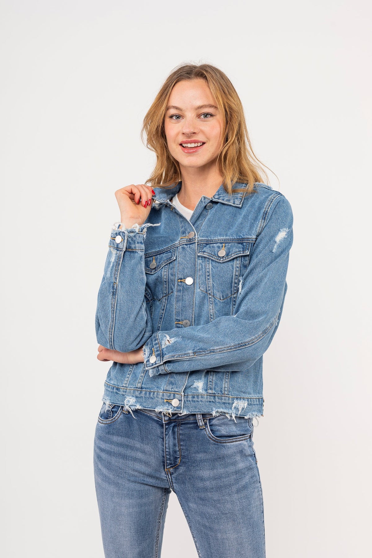DOS LEOPARD - Féline jeans jas