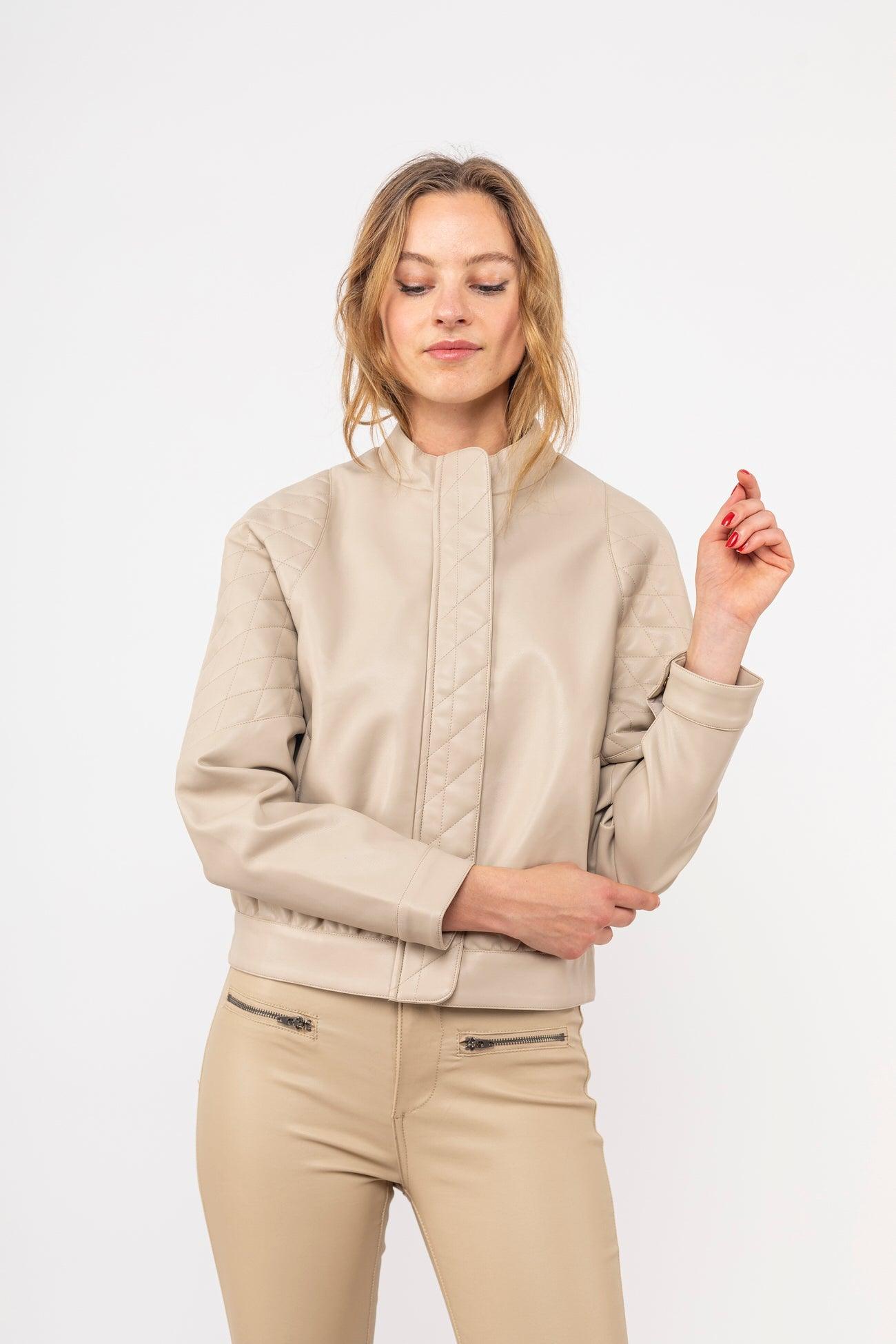 Blouson motard simili - John - TOXIK3